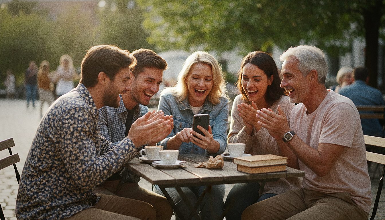 Personas organizando una quedada por WhatsApp en Madrid